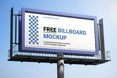 Clumsy billboard mockup - Instant Download