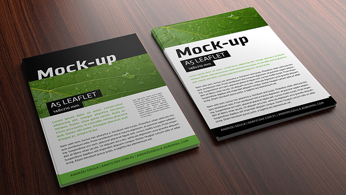 Free leaflet mockup