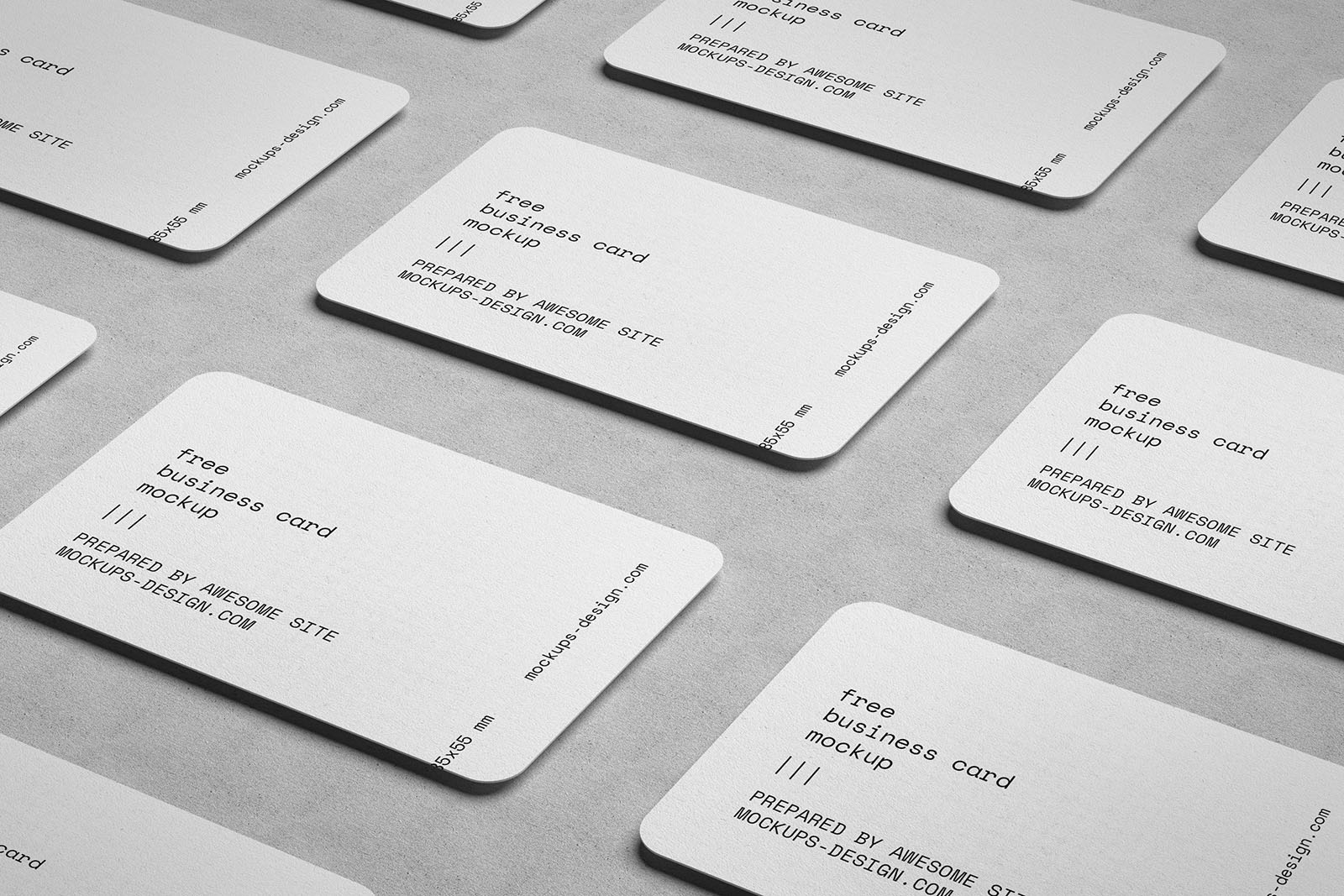 Download Rounded Business Cards Mockup Mockups Design