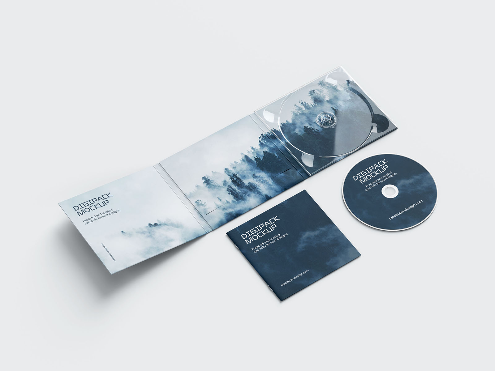 6 panel digipack mockup - Mockups Design