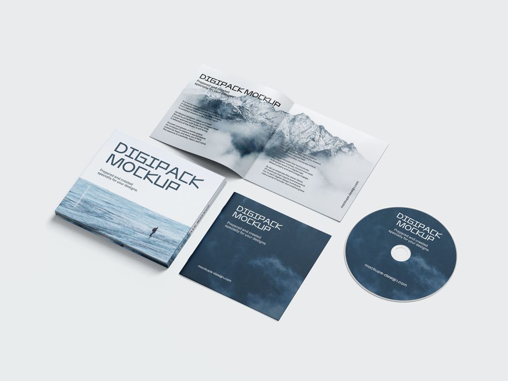 6 panel digipack mockup - Mockups Design