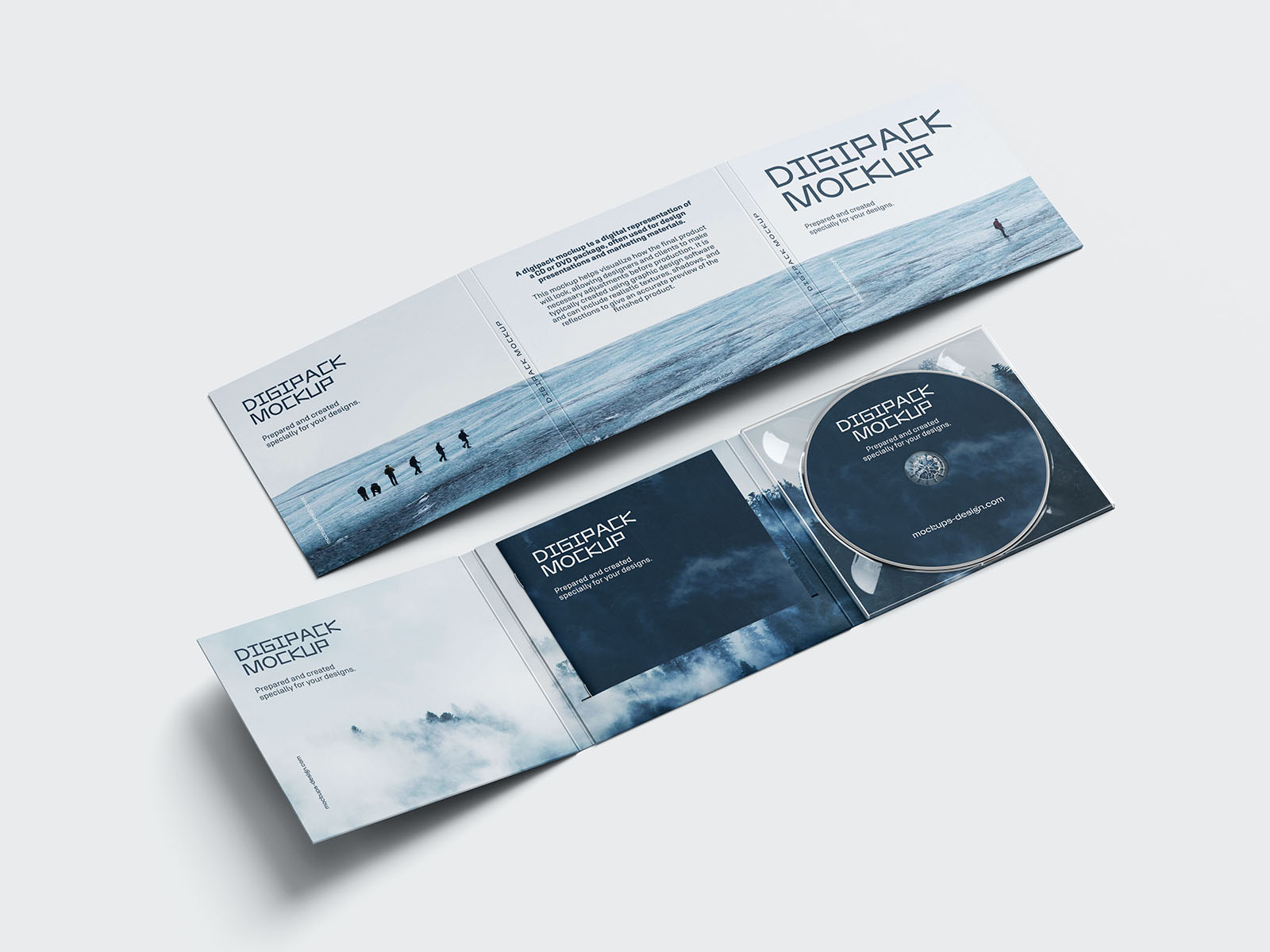 6 panel digipack mockup - Mockups Design