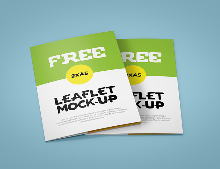 Download Leaflet mockup / A5 / Bi-Fold - Mockups Design | Free Premium Mockups