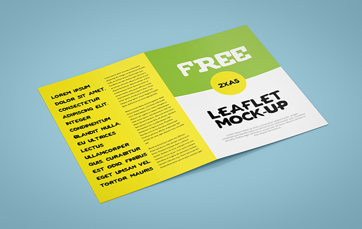 Download Leaflet Mockup A5 Bi Fold Mockups Design Free Premium Mockups