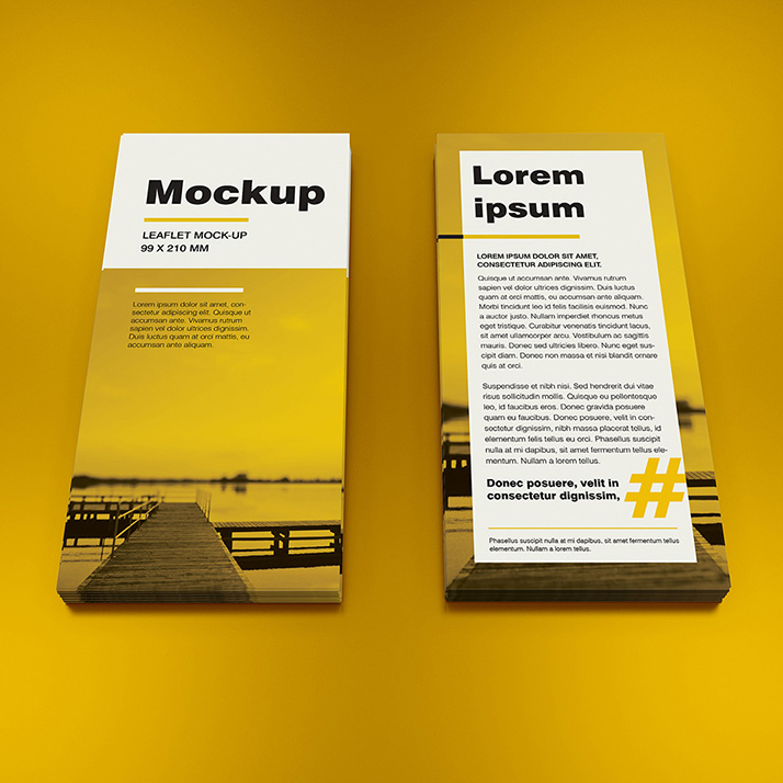 DL leaflet holder mockup