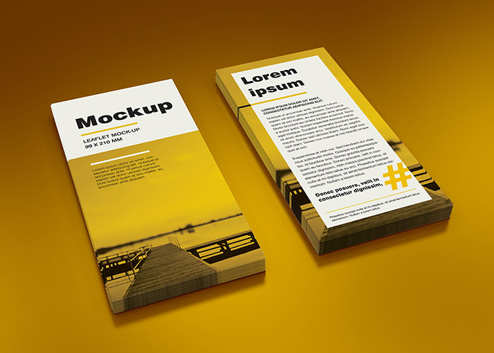 DL leaflet holder mockup