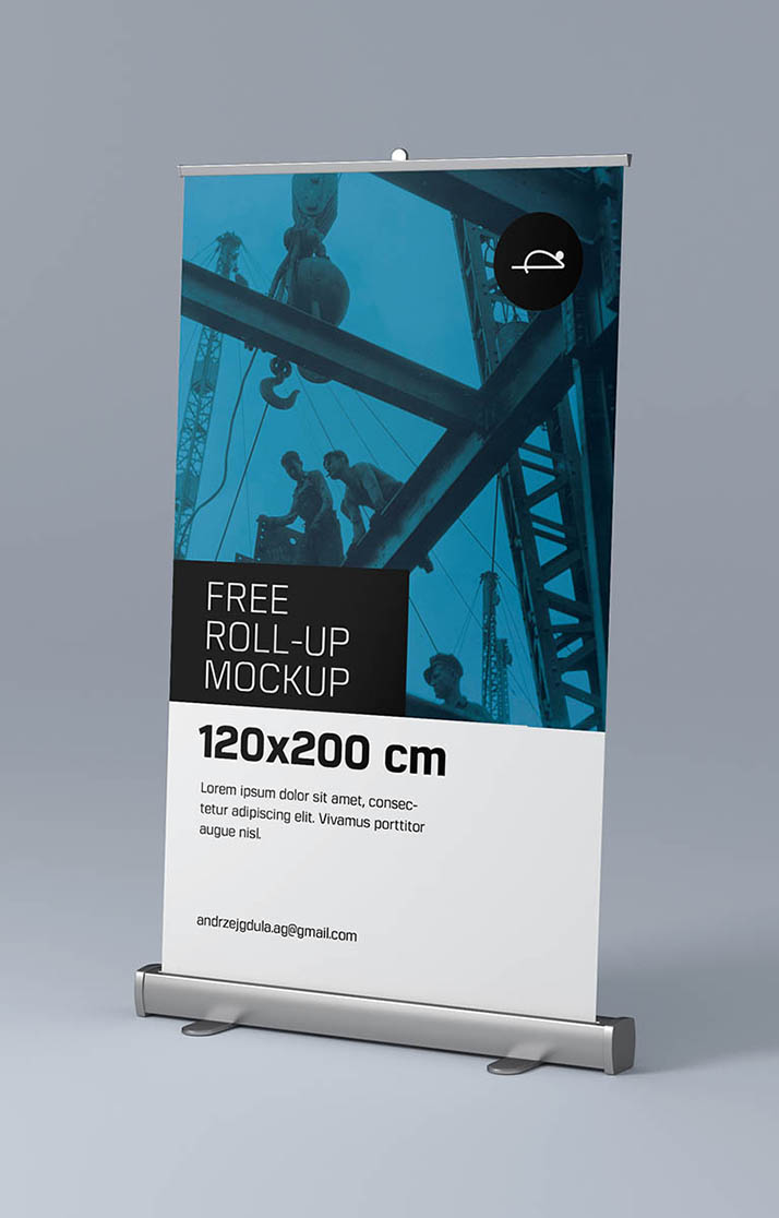 Free roll-up mockup - Mockups Design