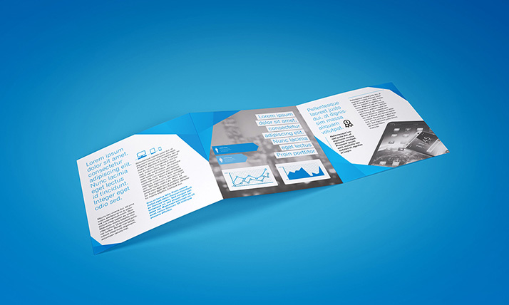 Clean and minimalistic trifold square brochure