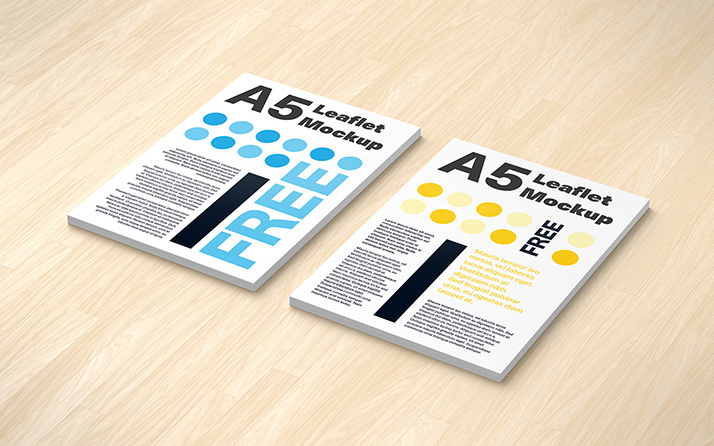 Free A5 Leaflet Mockup