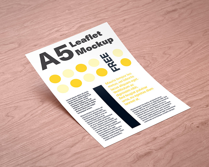 Free A5 Leaflet Mockup