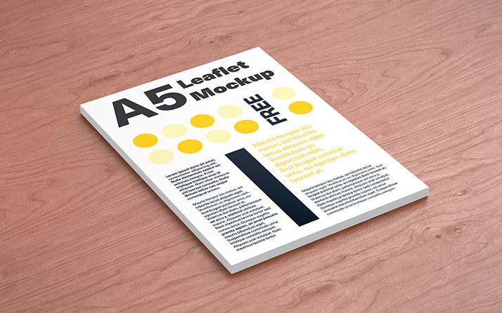 Free A5 Leaflet Mockup