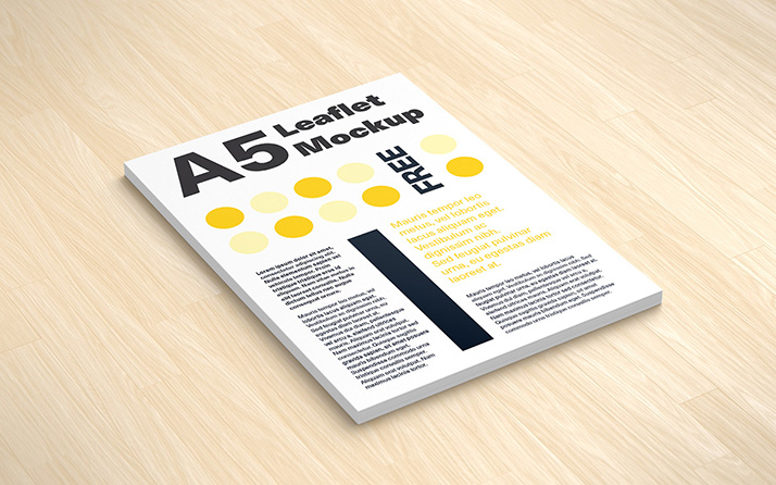 Free A5 Leaflet Mockup