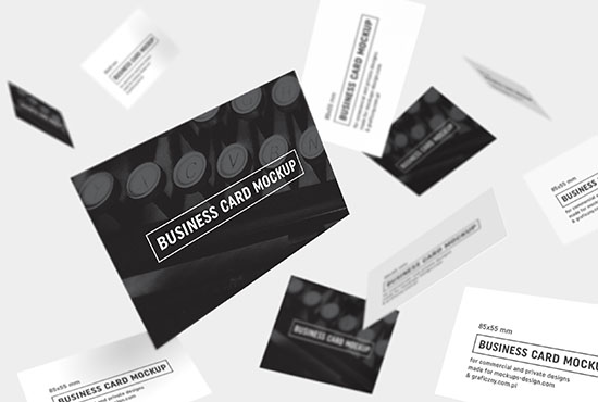 Business cards mockup / 85x55 mm
