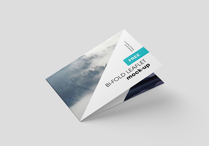 Download Horizontal Bi Fold Leaflet Mockup Mockups Design