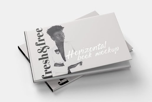 Free landscape book mockup