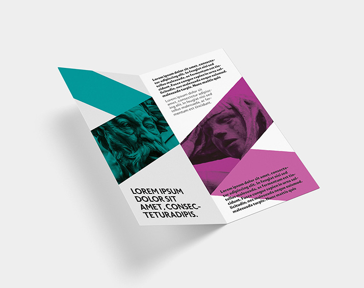 Bi-fold DL leaflet mockup