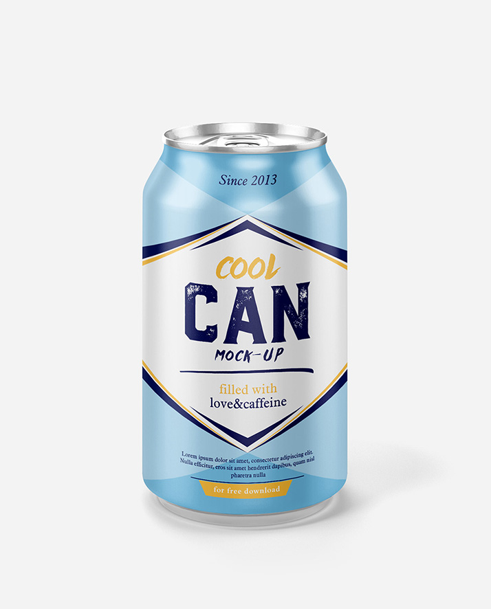 Free can mockup