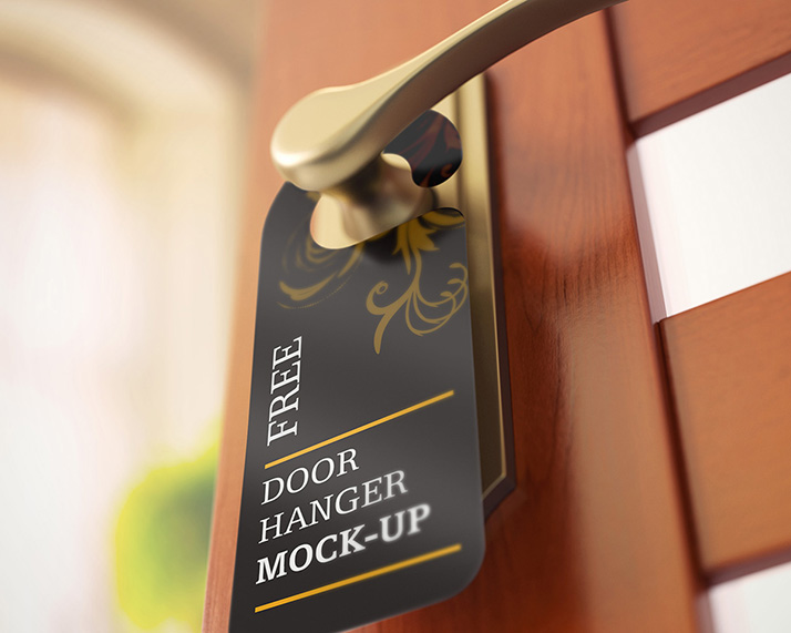 Free door hanger mockups