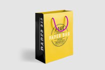 Free paper bag mockup