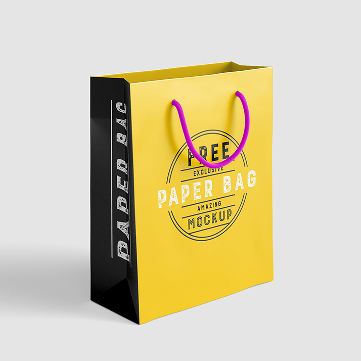 Download Free Paper Bag Mockup Mockups Design Free Premium Mockups