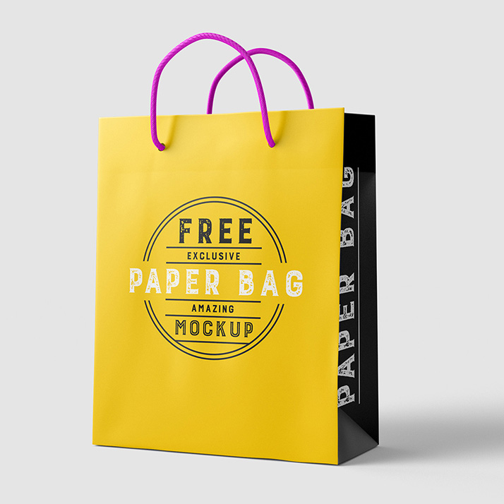 Free paper bag mockup - Mockups Design | Free Premium Mockups