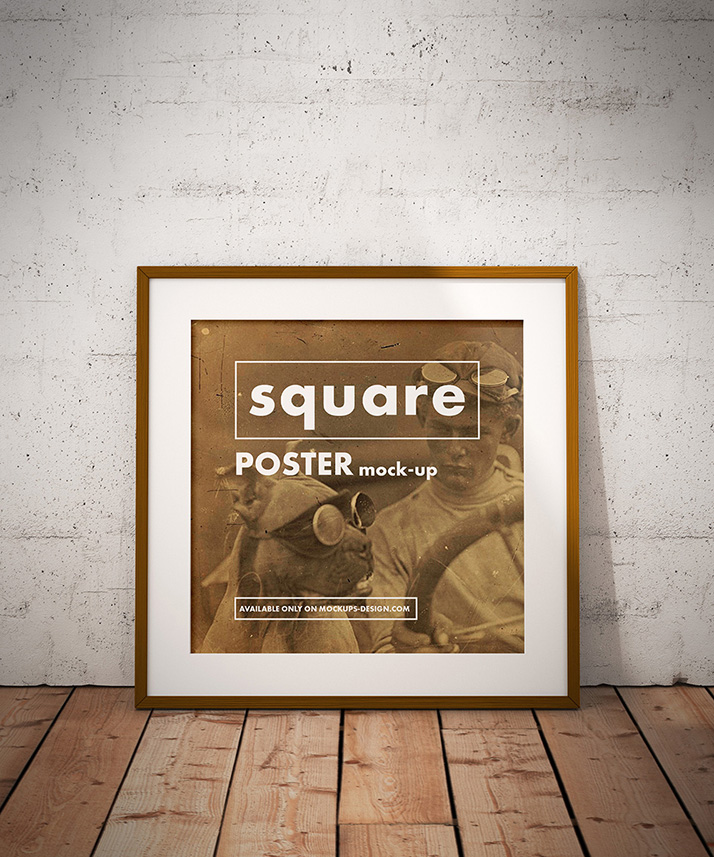 Download Free Square Poster Mockup Mockups Design