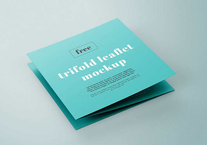 Download Free Trifold Square Leaflet Mockup Mockups Design Free Premium Mockups PSD Mockup Templates