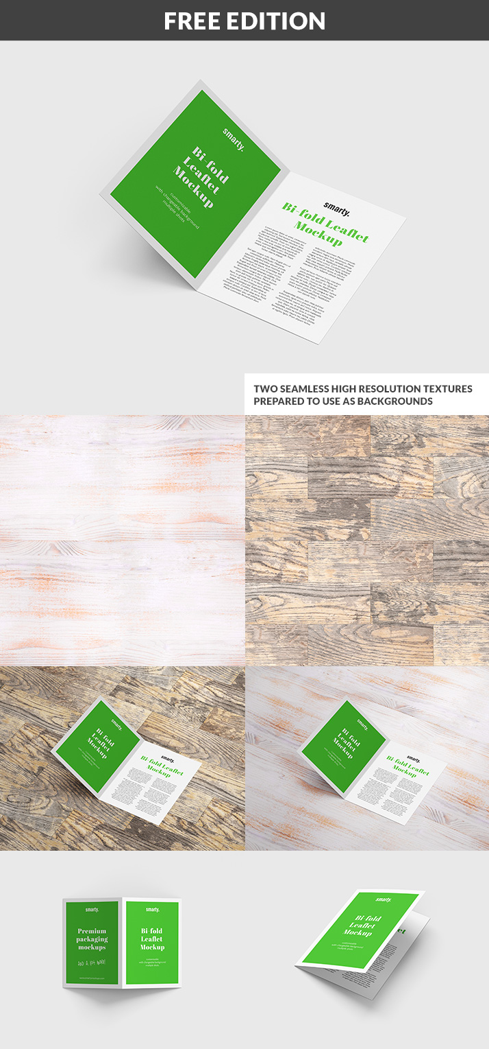 Bi Fold Leaflet mockup