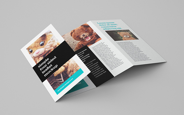 Download Free 4-panel leaflet mockup - Mockups Design | Free ...