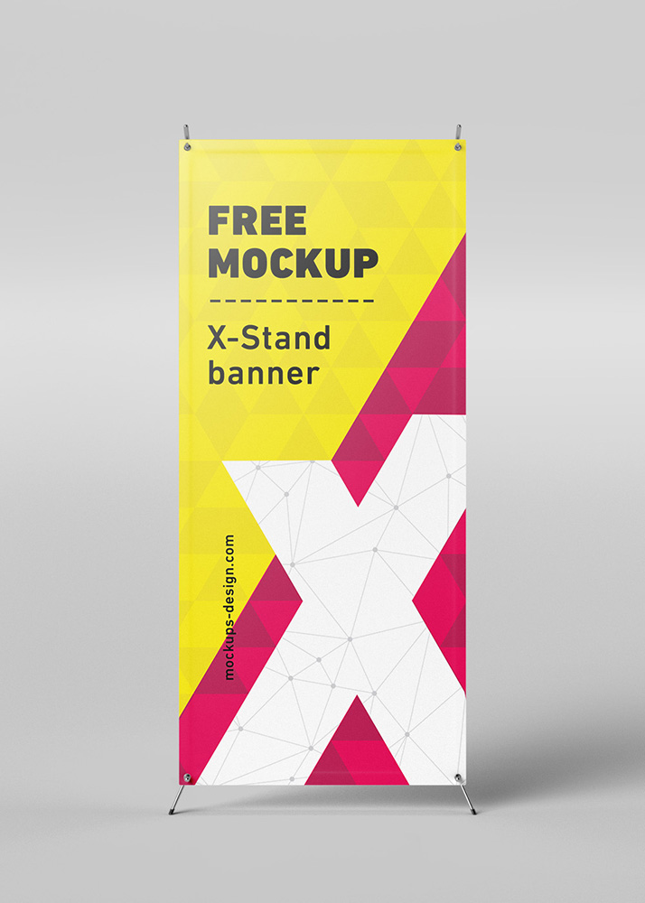 Free X-Stand Banner mockup