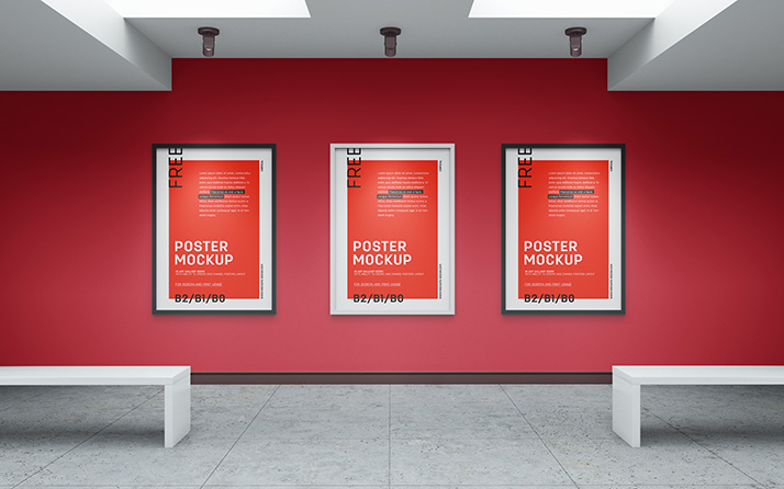 Download Free Art Gallery Mockup Mockups Design Free Premium Mockups