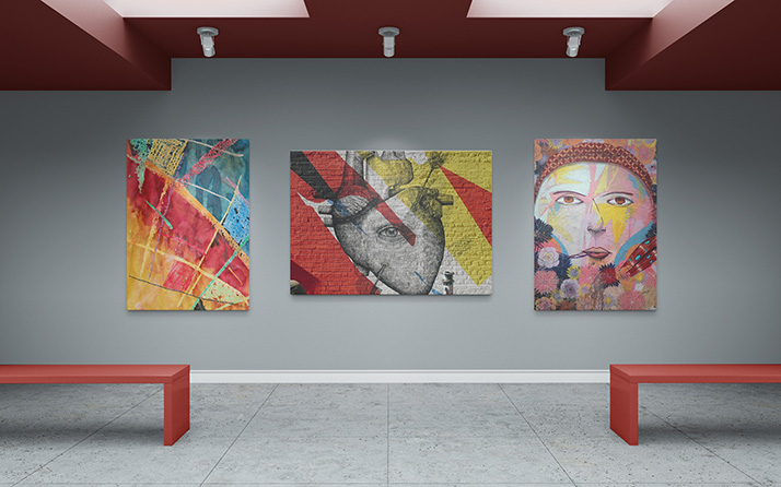 Download Free Art Gallery Mockup Mockups Design