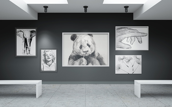 Art gallery mockup