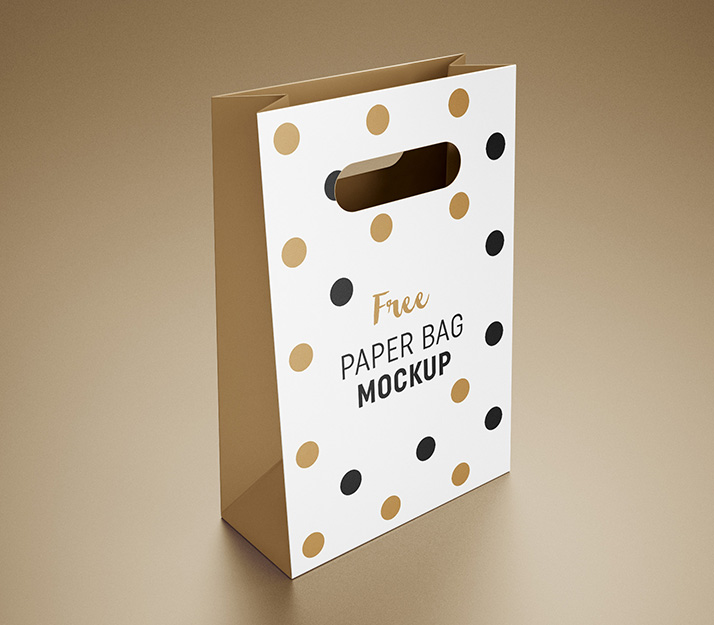 Free gift bag mockup