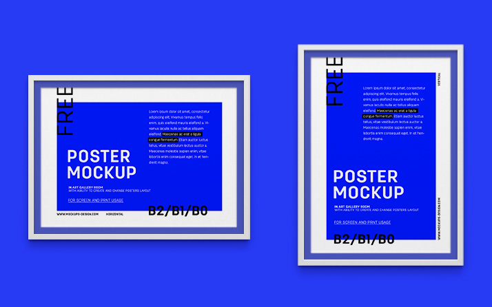 Download Free Art Gallery Mockup Mockups Design