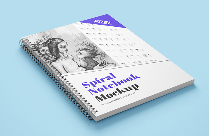 Download Free Spiral Notebook Mockup Mockups Design Free Premium Mockups PSD Mockup Templates