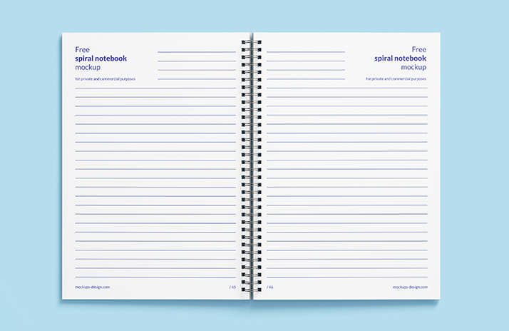 Download Free Spiral Notebook Mockup Mockups Design