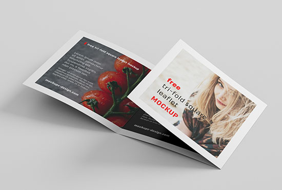 New Free Mockups – Free square trifold leaflet mockup – Download Now
