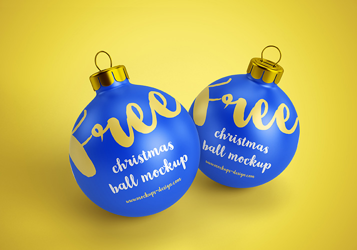 Free christmas ball mockups