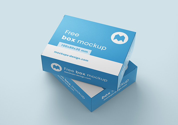 Download Free Box Mockups 100x80x30 Mm Mockups Design