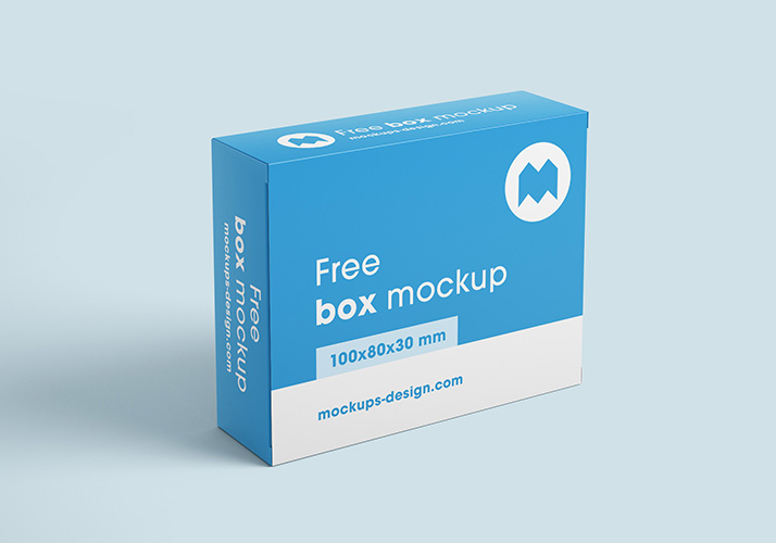 Free box mockups /100x80x30 mm