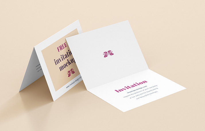 Download Free Invitation Mockup Mockups Design