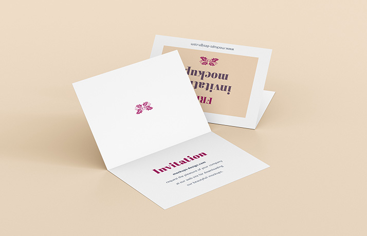 Download Free Invitation Mockup Mockups Design