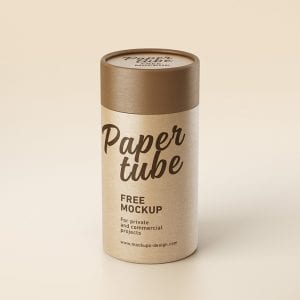 Free paper tube mockup - Mockups Design