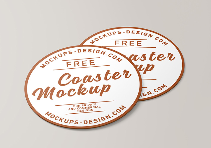 Free coaster mockup