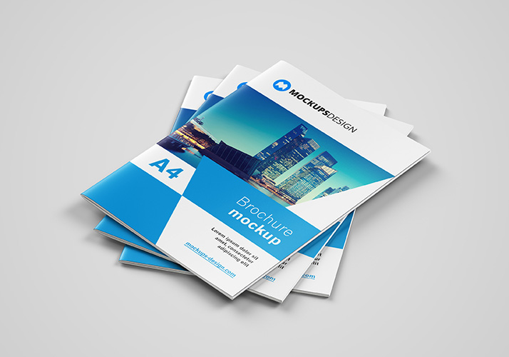 Free A4 brochure mockup