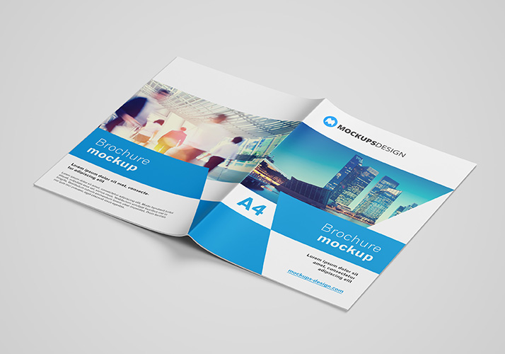 Free A4 brochure mockup - Mockups Design | Free Premium ...