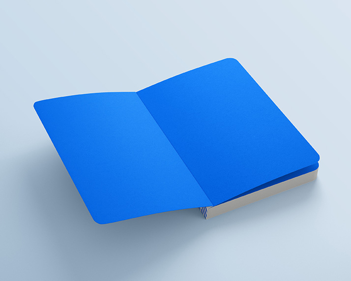 Free book with rounded corners mockup