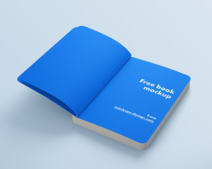Free book with rounded corners mockup
