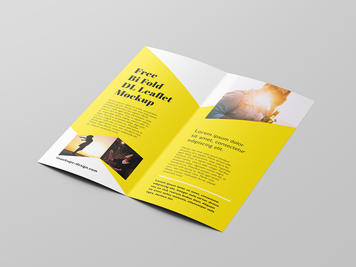 Download Free bi-fold DL brochure mockup - Mockups Design | Free ...